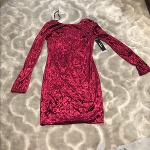 Brand new red crushed velvet dress